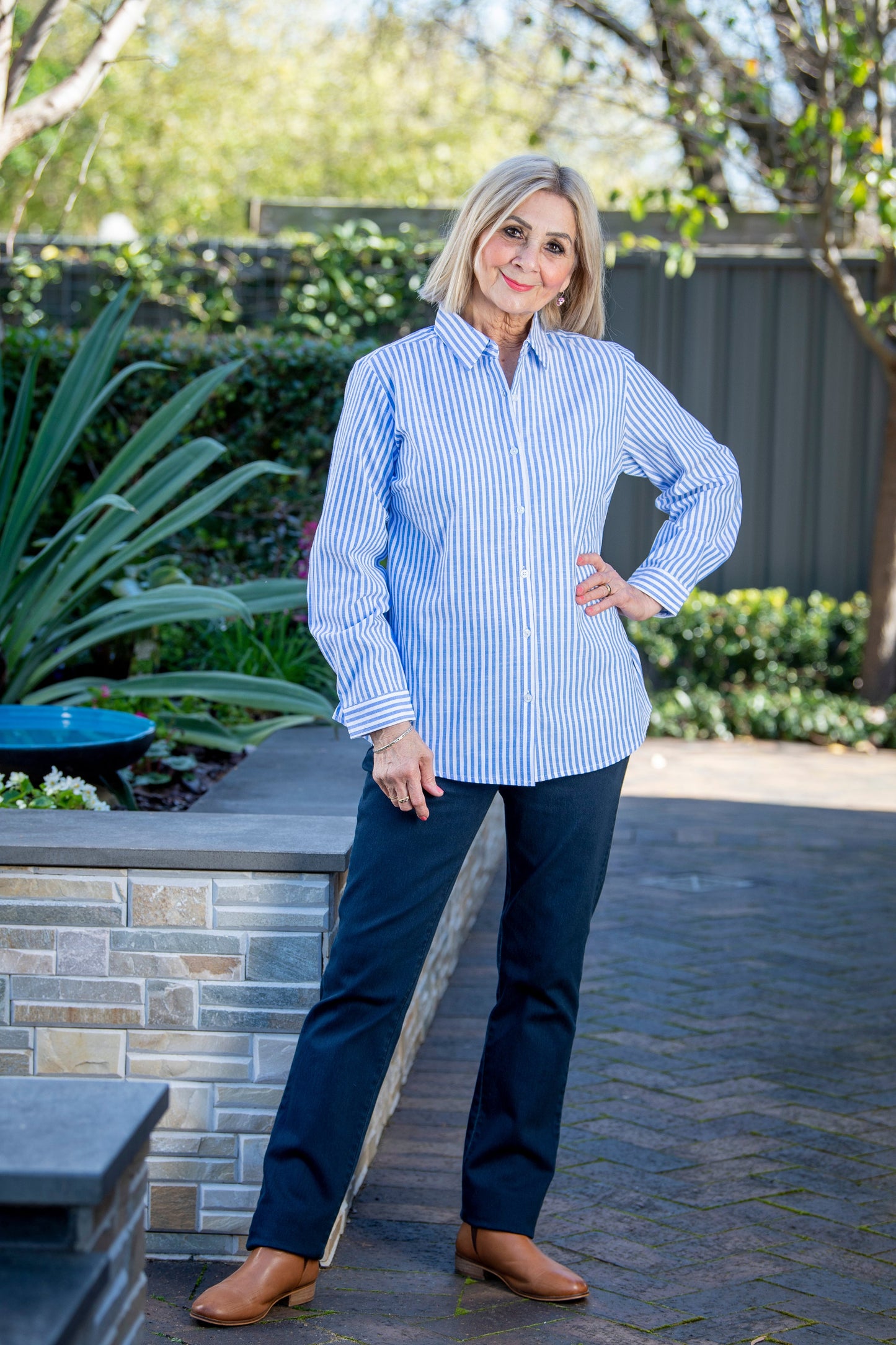 Straight leg 5 pkt stretch denim jean #6945 Indigo