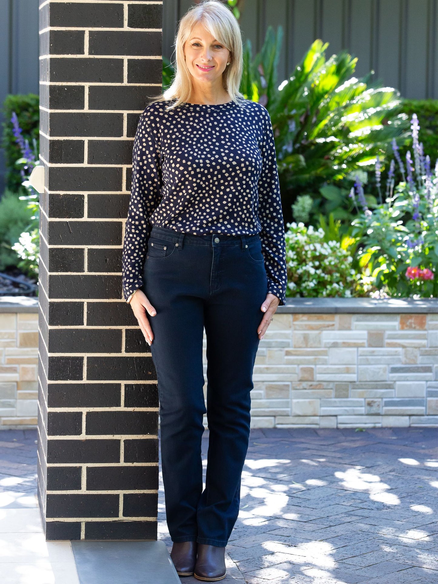 Straight leg 5 pkt stretch denim jean #6945 Indigo