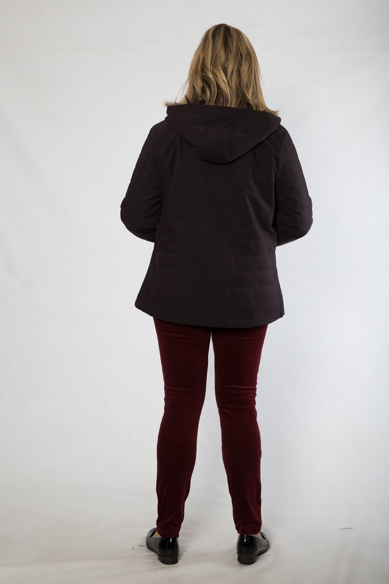 Puffer jacket with hood #9613 Black