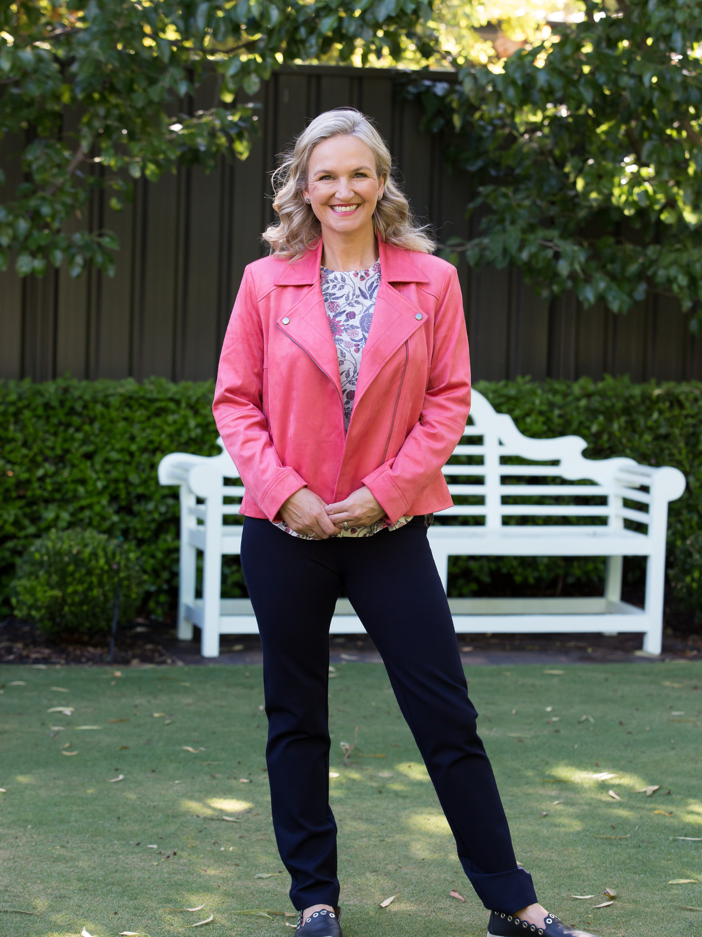 Faux suede lined crop jacket #9551 French Rose