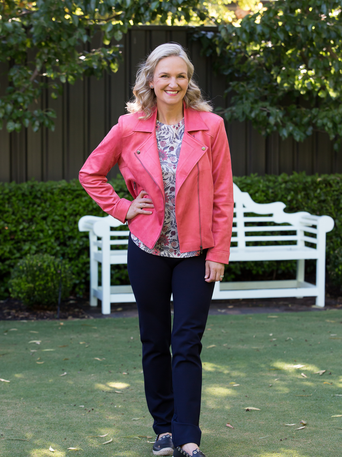 Faux suede lined crop jacket #9551 French Rose