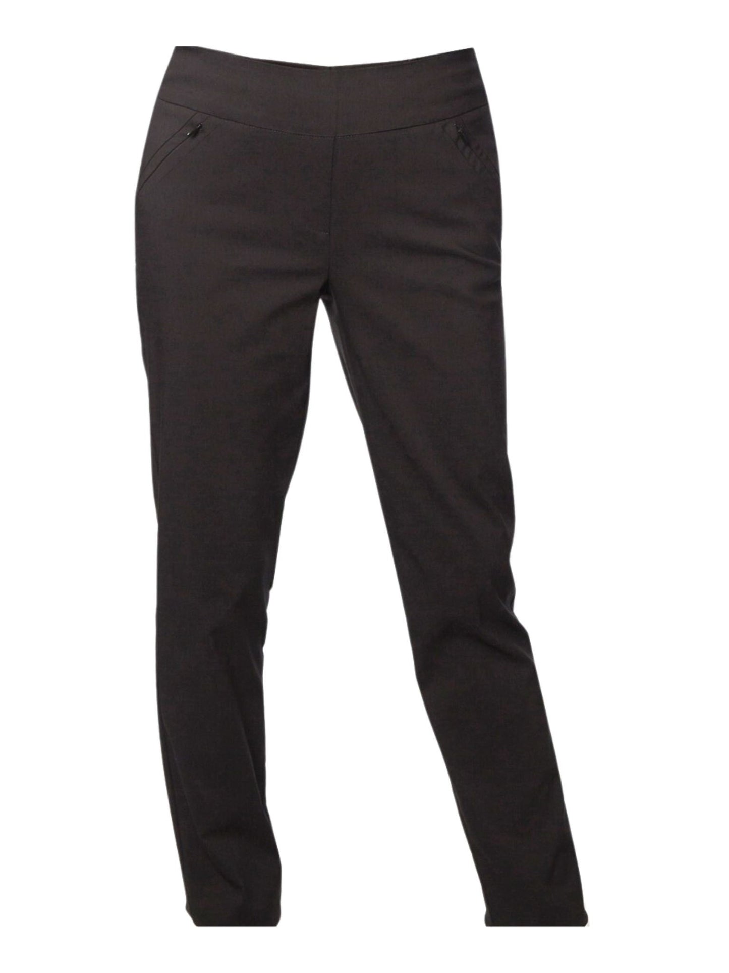 Slant zip pocket bengaline pant #6734 Black