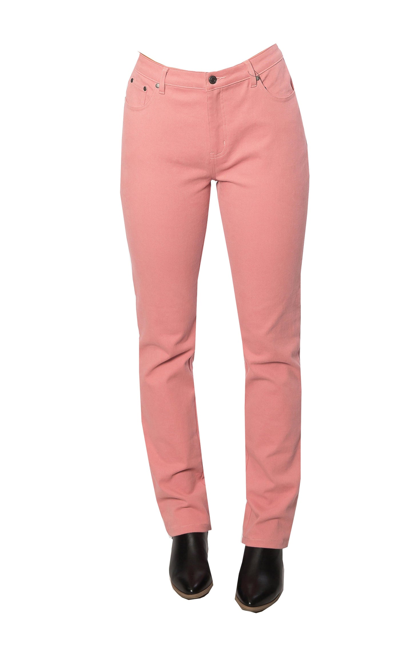 Stretch cotton 5 pocket jean #6945 Pink