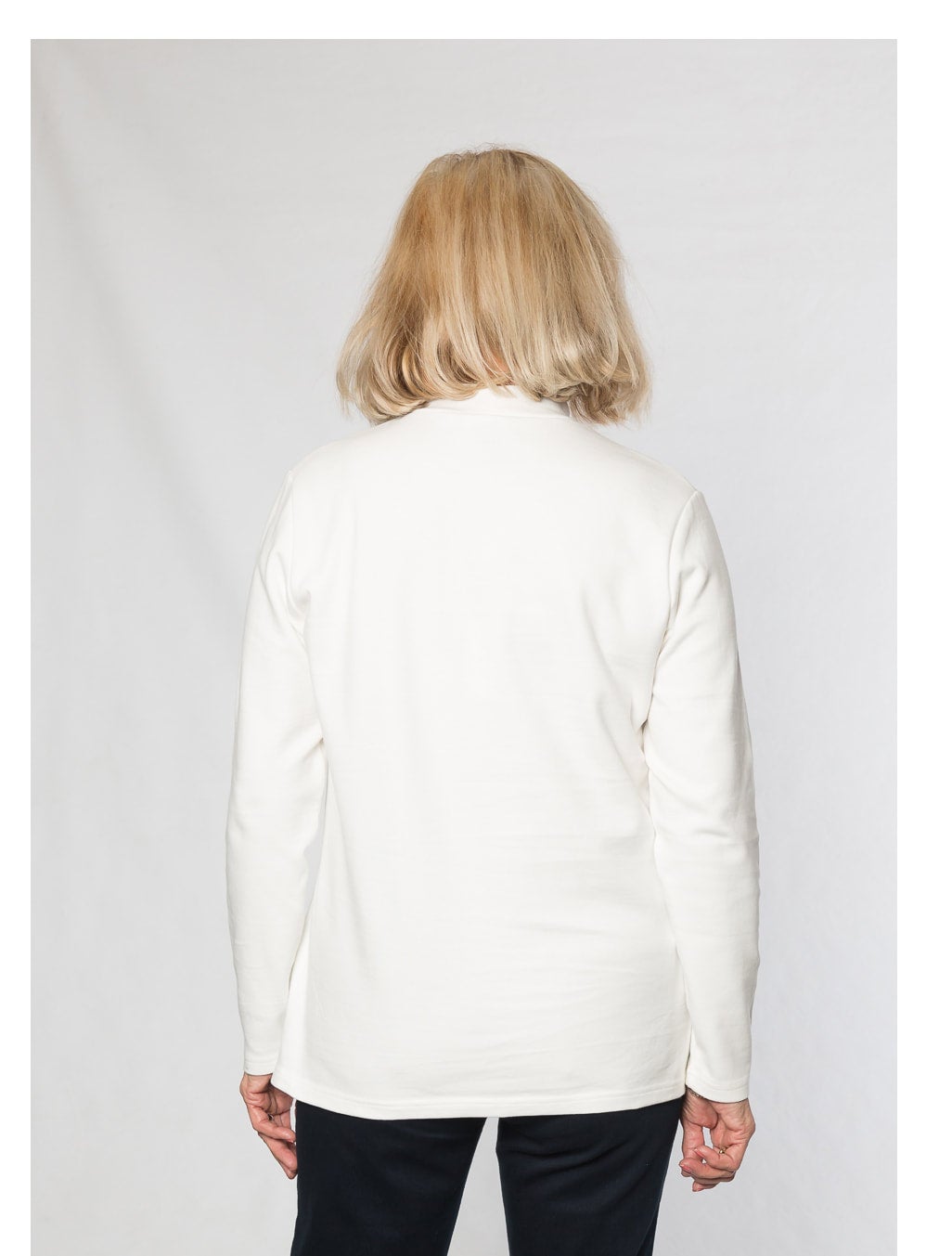 Mock Turtle stretch cotton plain skivvy #226 White