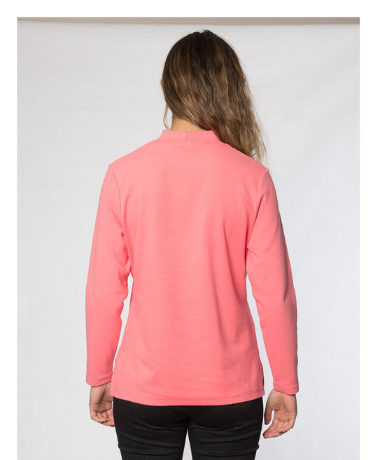 Mock Turtle stretch cotton plain skivvy #226 Pink