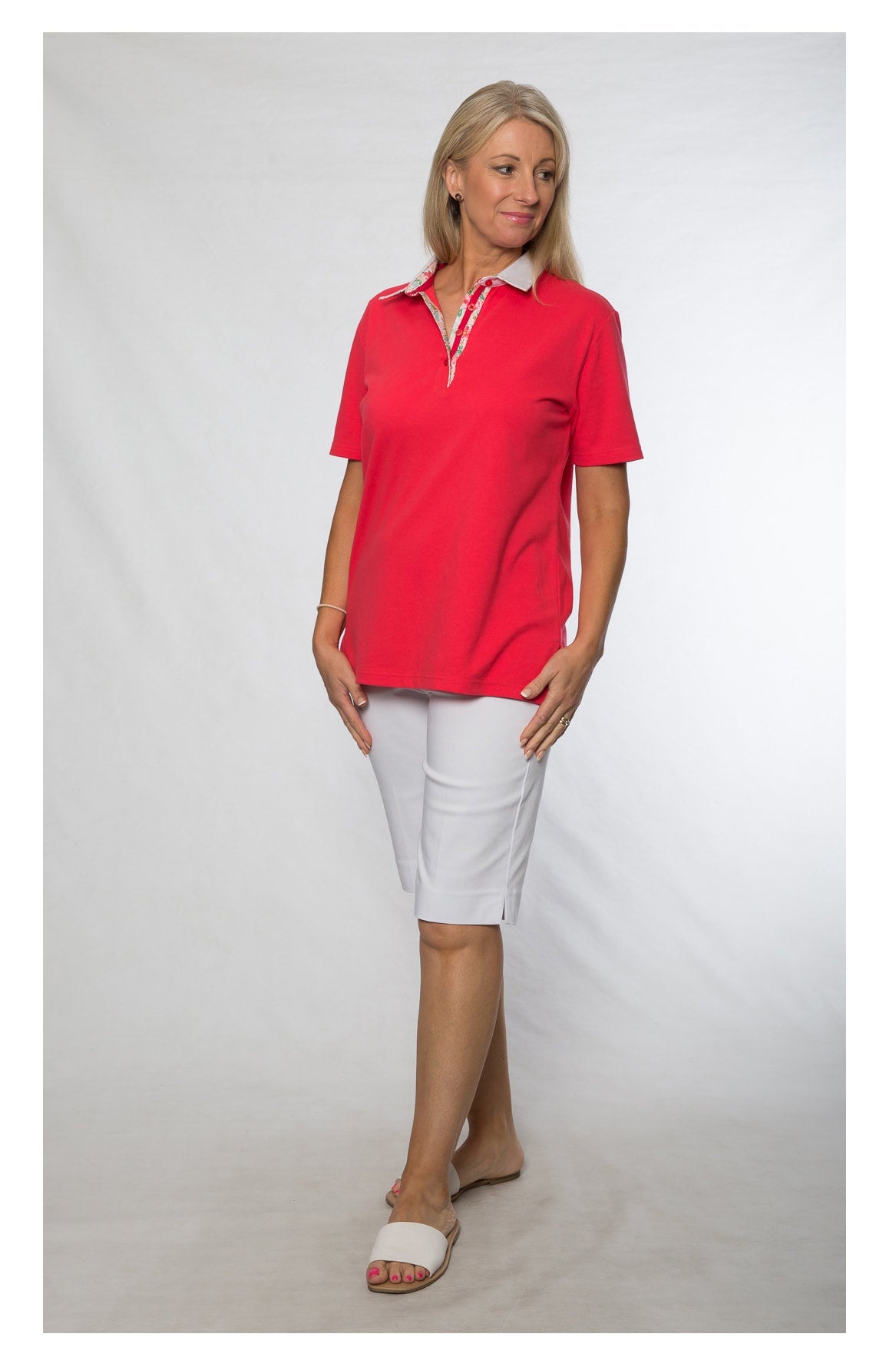 Short sleeve piquet polo #27 Pink
