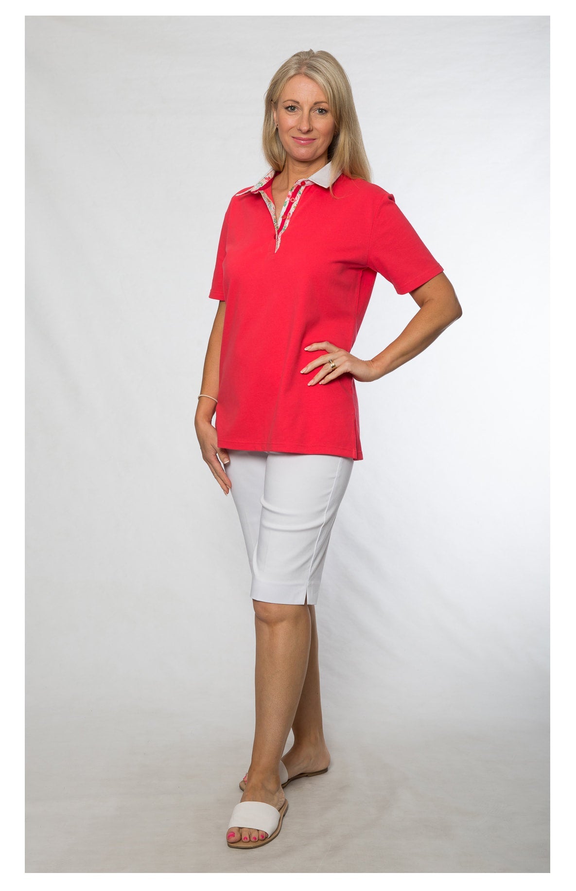 Short sleeve piquet polo #27 Pink