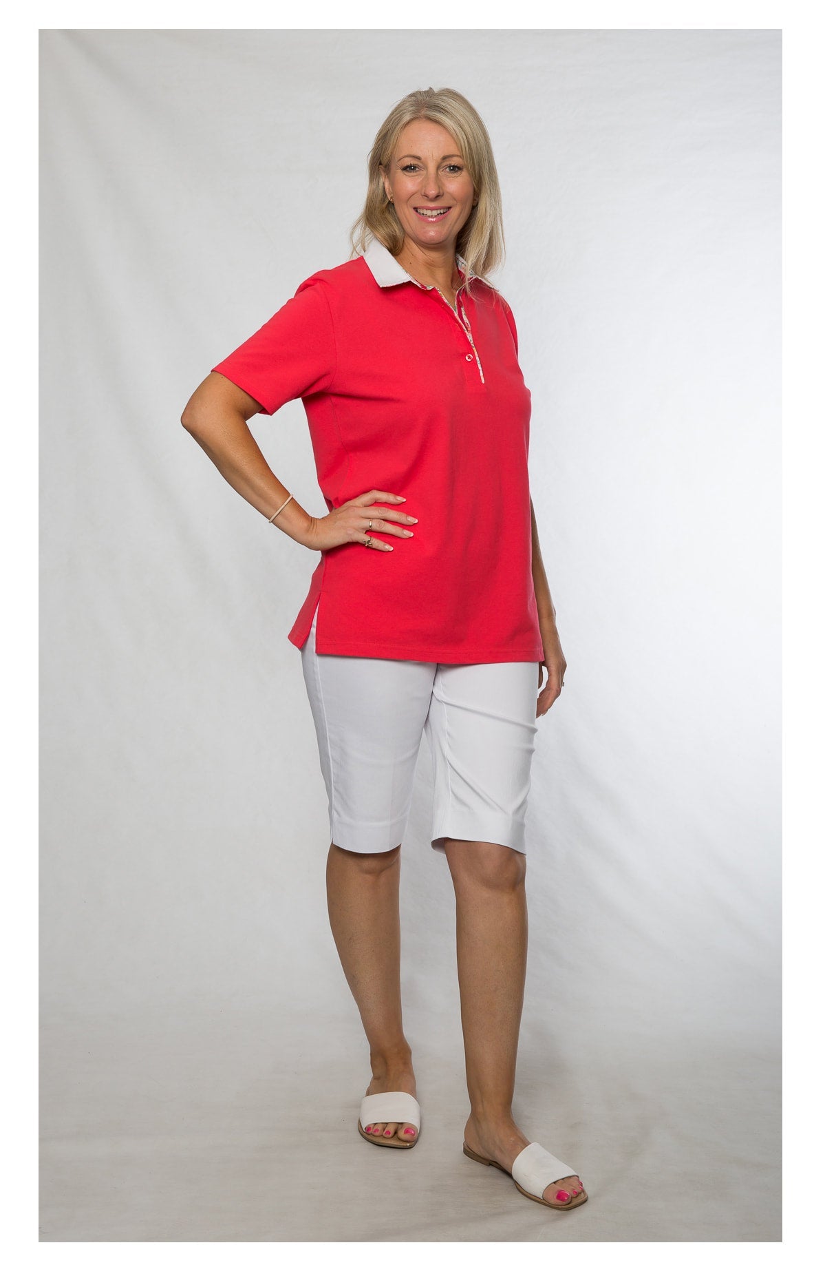 Short sleeve piquet polo #27 Pink