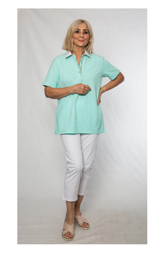 Short sleeve piquet polo #27 Green