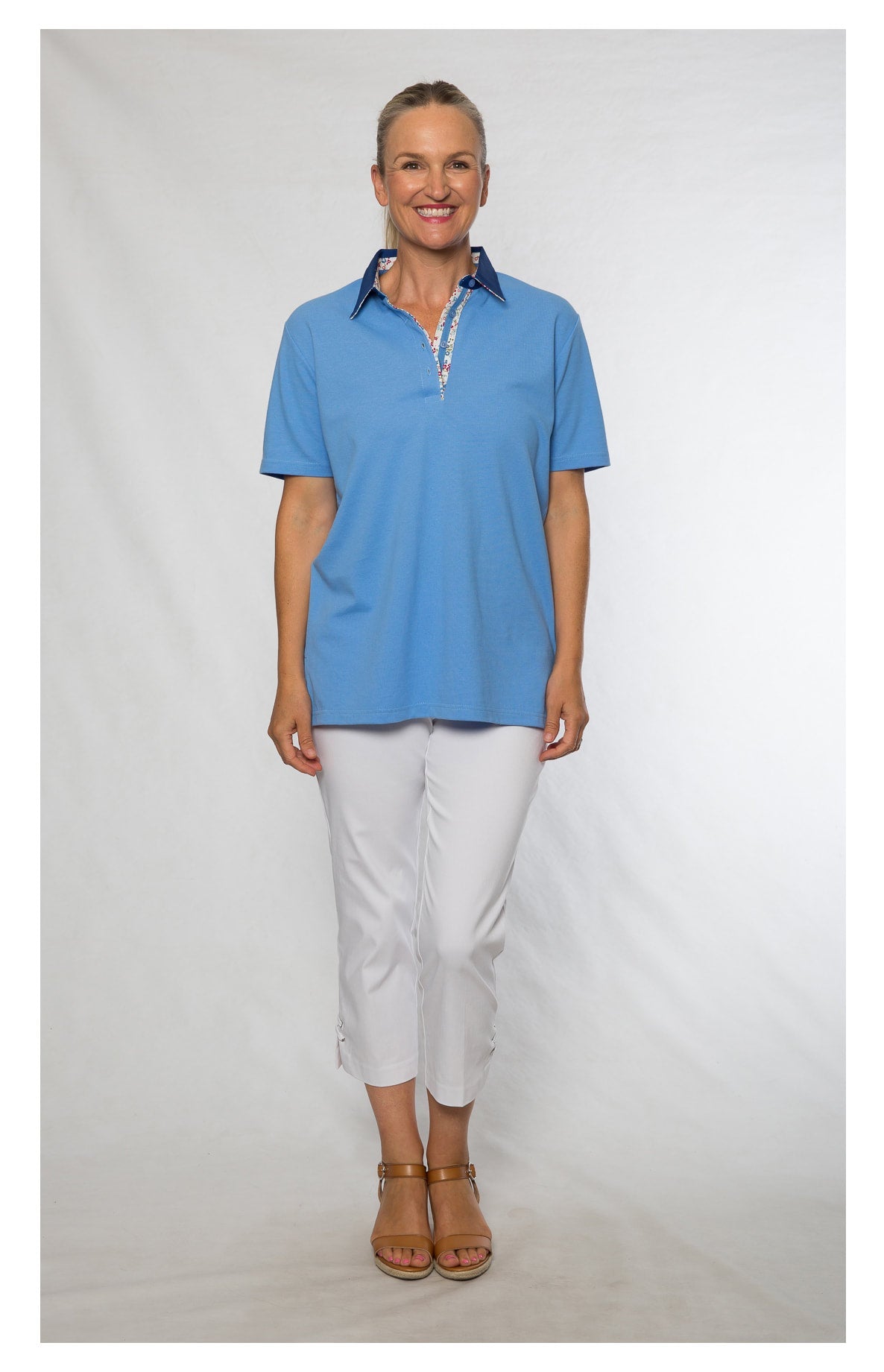 Short sleeve piquet polo #27 Blue