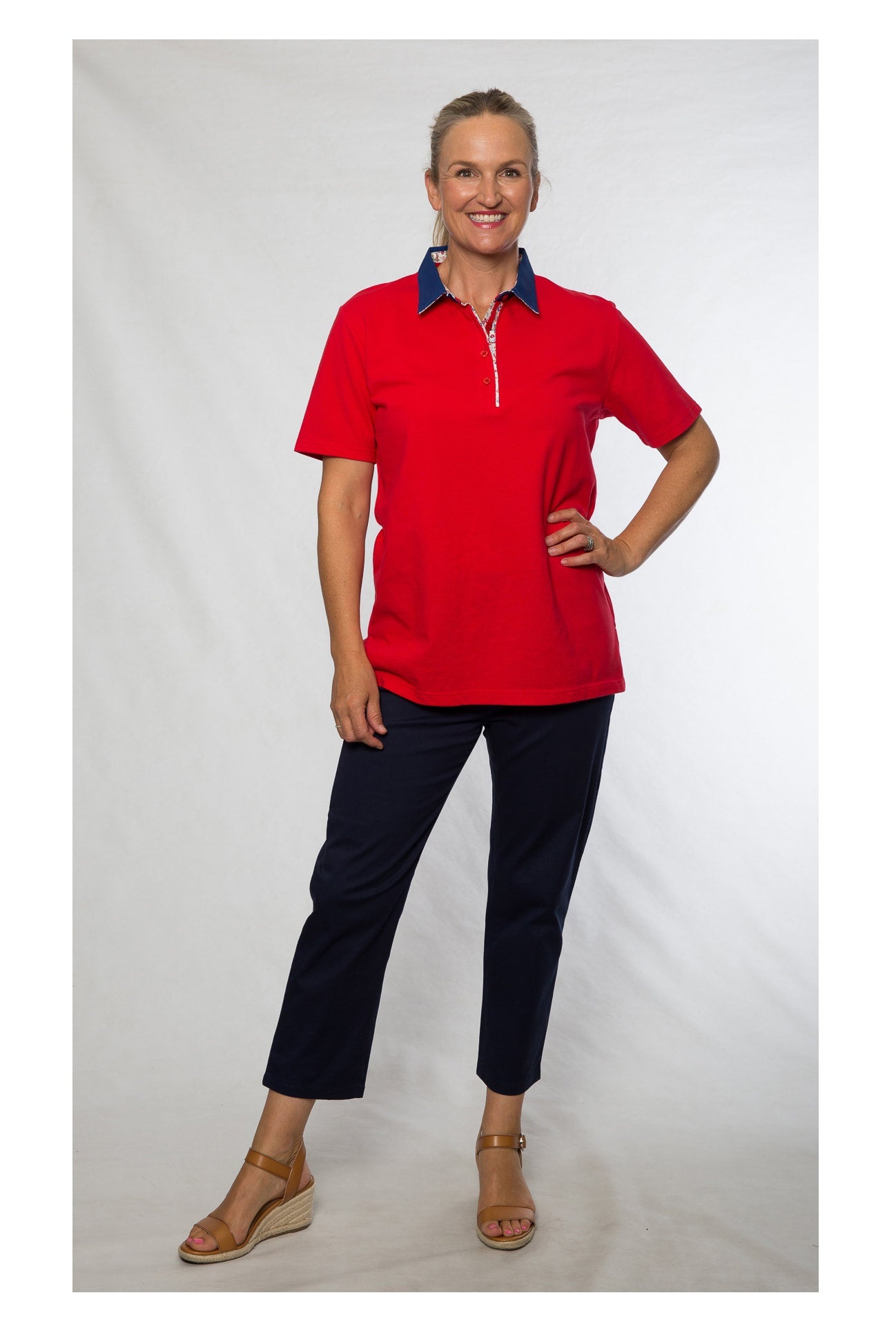 Short sleeve piquet polo #27 Berry