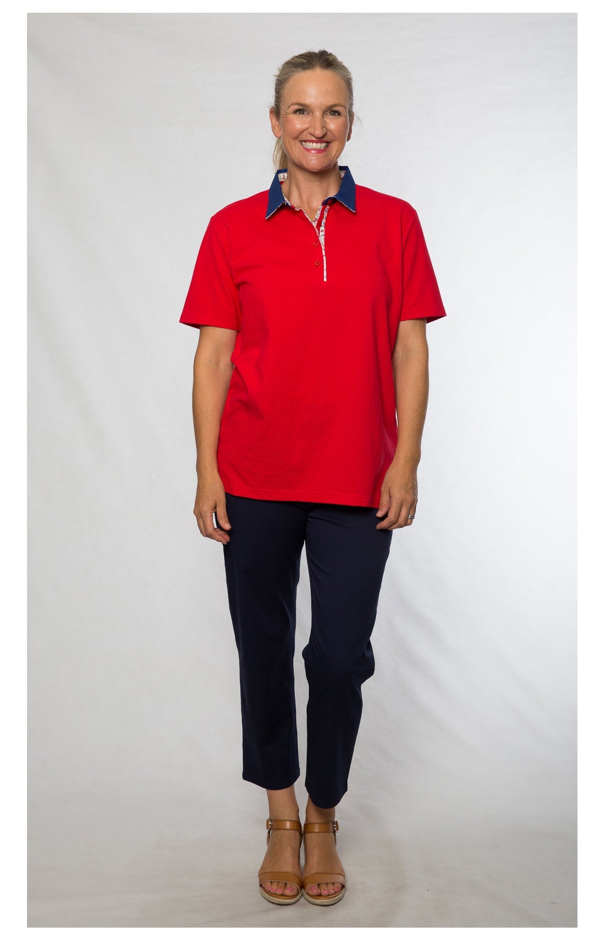 Short sleeve piquet polo #27 Berry