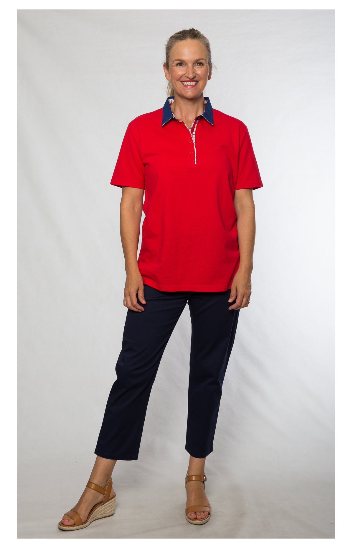 Short sleeve piquet polo #27 Berry