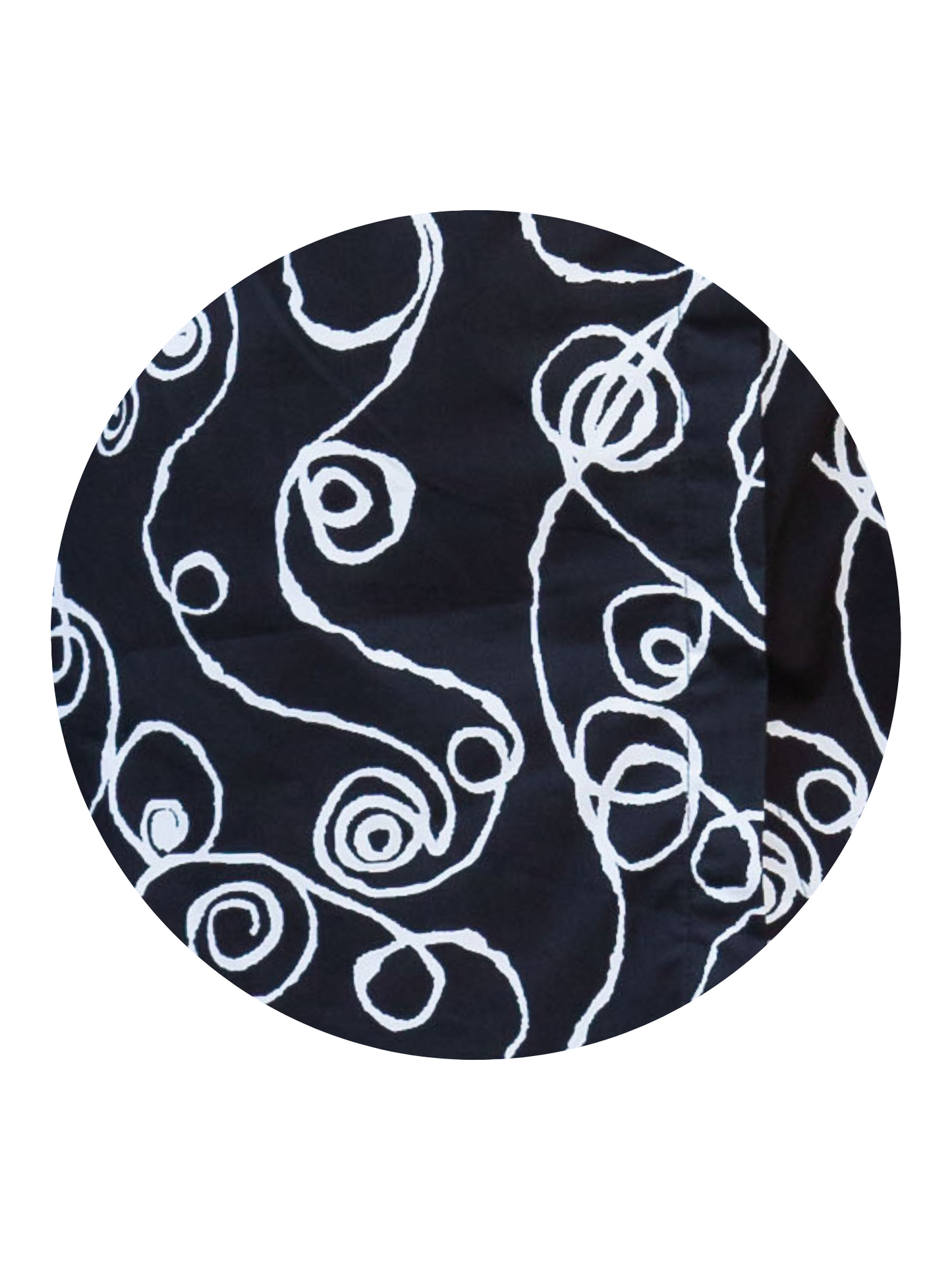 Monotone Swirl Print Classic Fit Shirt - 3079