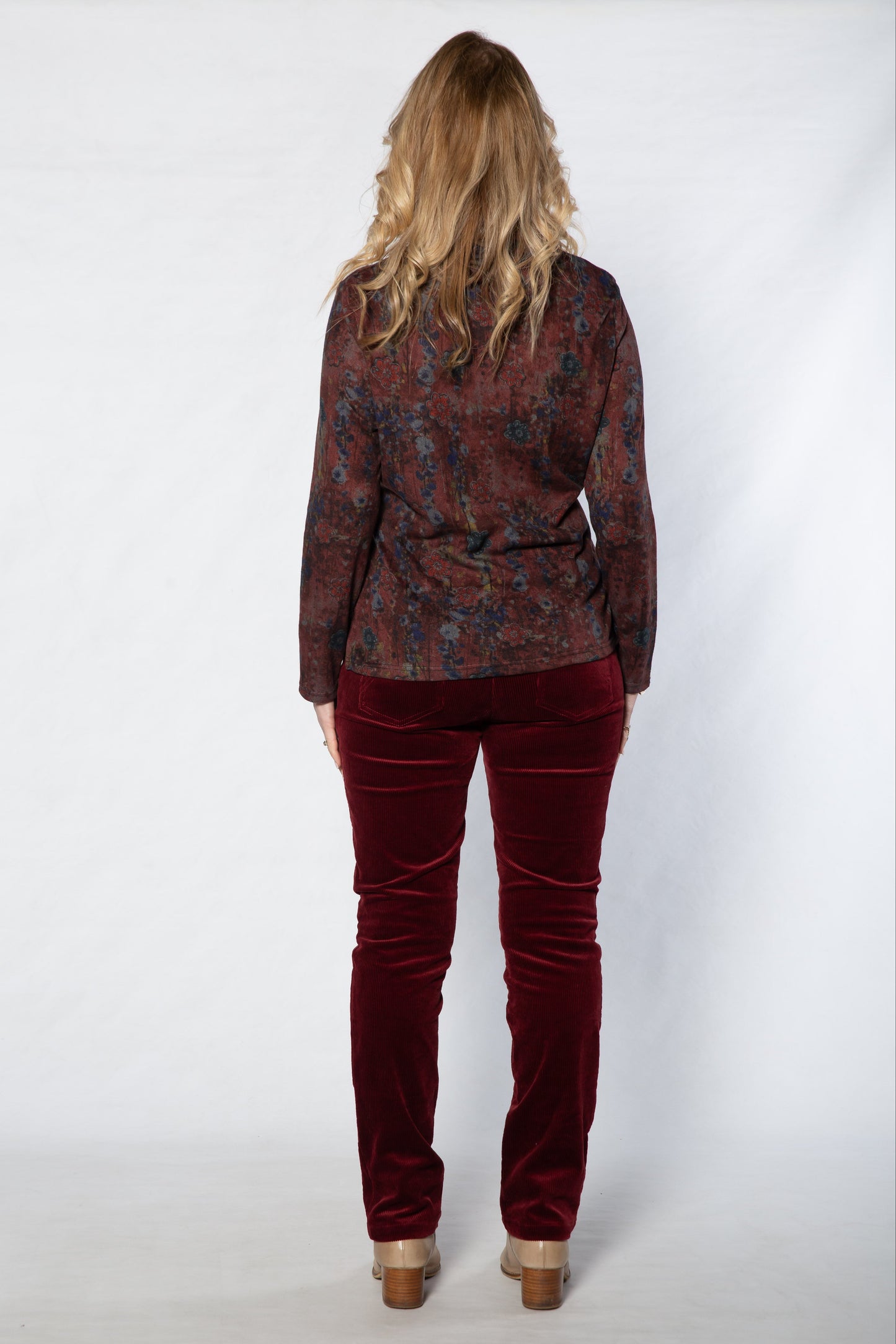 Cowl neck floral print top #324 Shiraz
