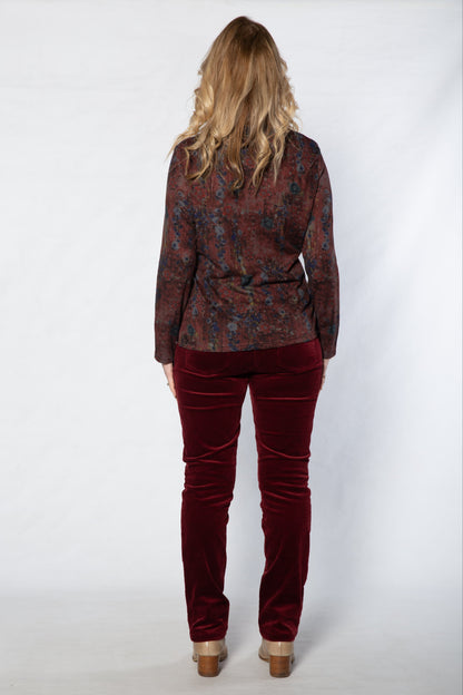 Cowl neck floral print top #324 Shiraz