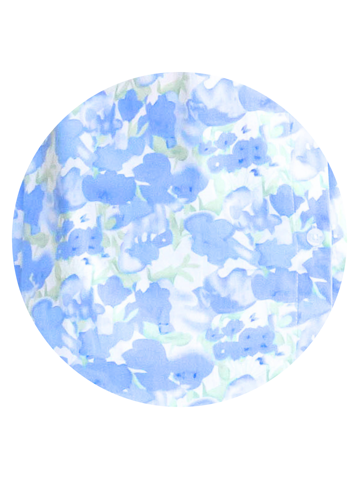 Blue Floral Leaf Print Classic Fit Shirt - 3160