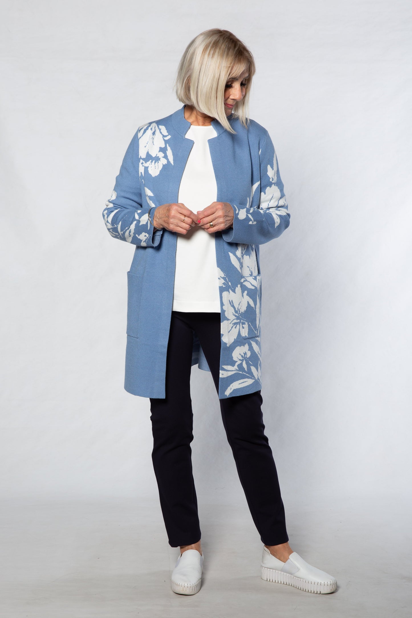 Computer knit Coatigan #5431 - BLUE