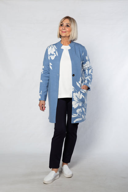 Computer knit Coatigan #5431 - BLUE