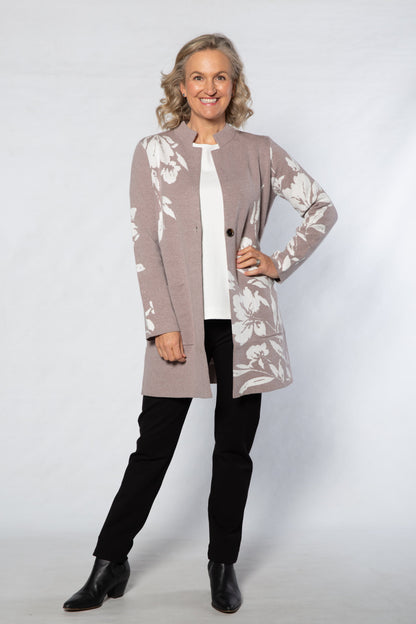 Computer knit Coatigan #5431 - TAUPE