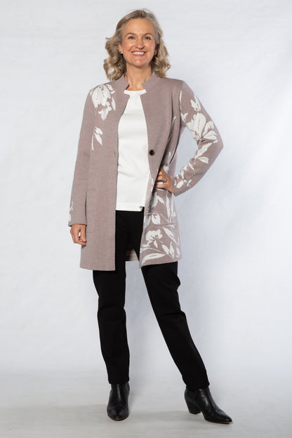 Computer knit Coatigan #5431 - TAUPE