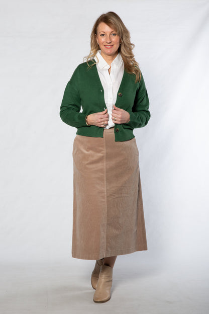 V-Neck 3 button cardigan #5802 - GREEN