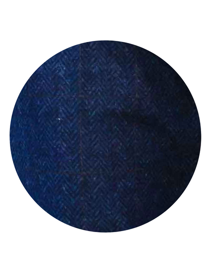 Fine Herringbone Straight leg Pull-on  Capri Pant #6158 Navy
