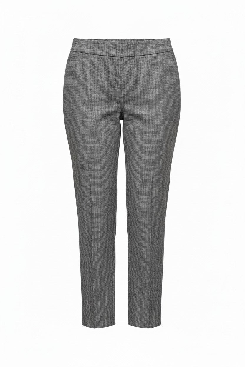 Straight leg pull-on houndstooth weave Capri Pant #6157 HOUNDSTOOTH
