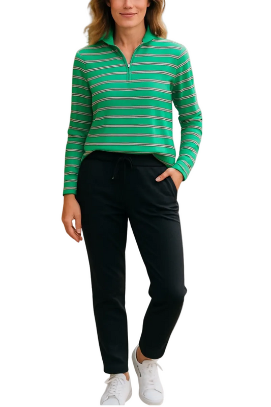 6621 Black leisure jogger pull-on pants