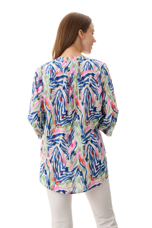 Givoni Cactus Multi Colour Print 3/4 Sleeve Shirt 6MR28C