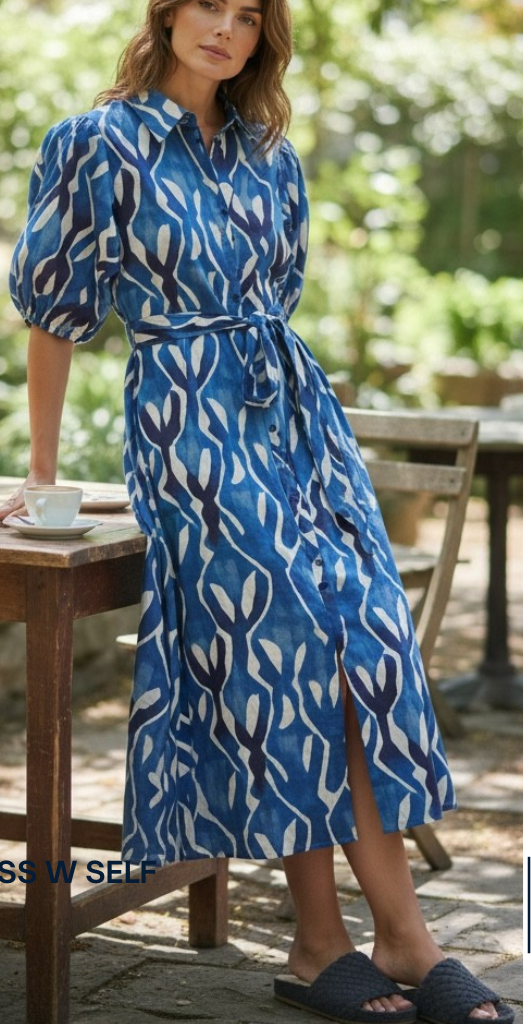 7003 Shirtmaker Dress with D-ring self belt 2026 Summer Equinox  co
