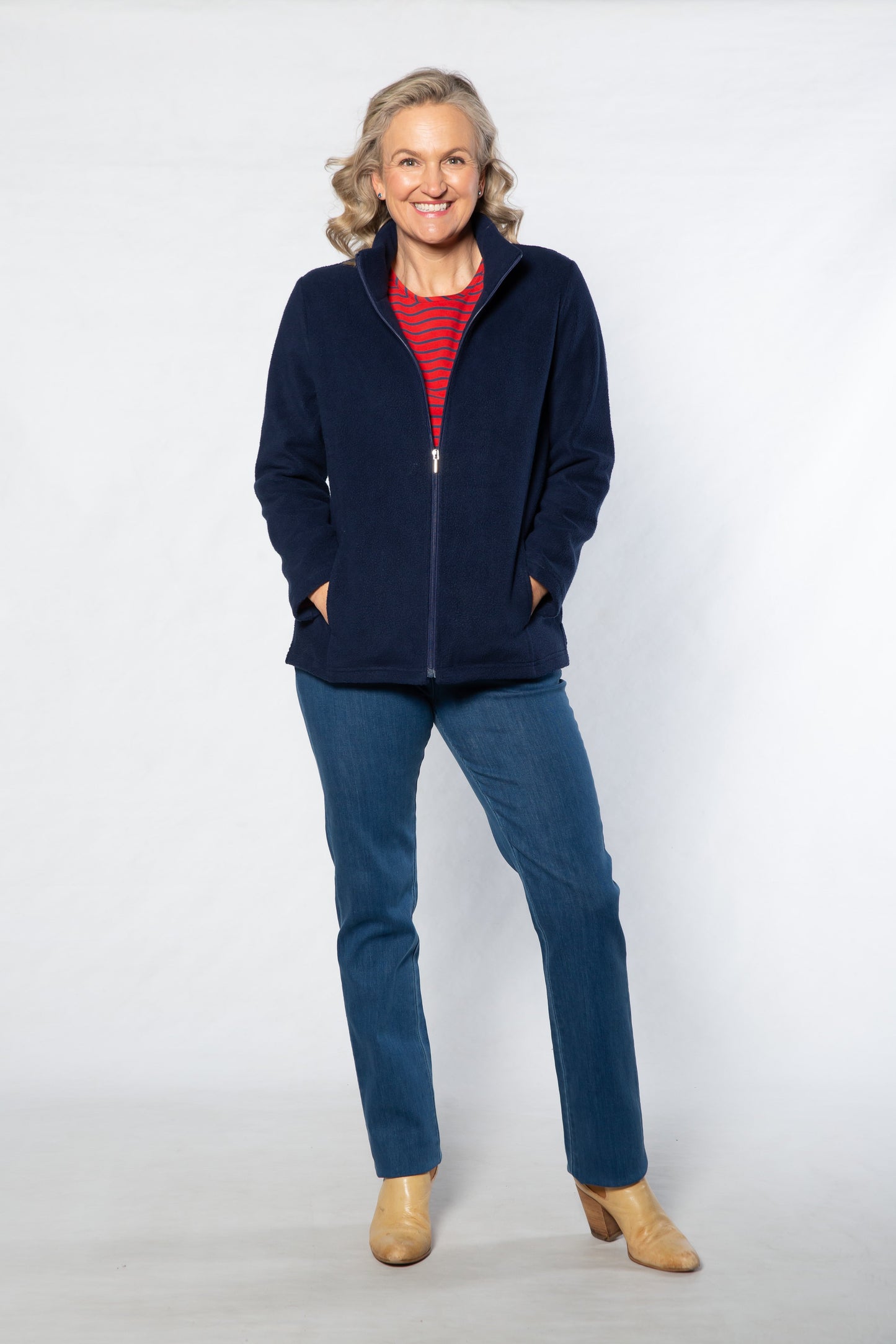 Polarfleece casual jacket #8001 NAVY