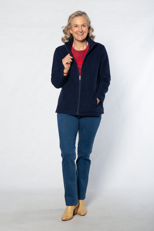 Polarfleece casual jacket #8001 NAVY