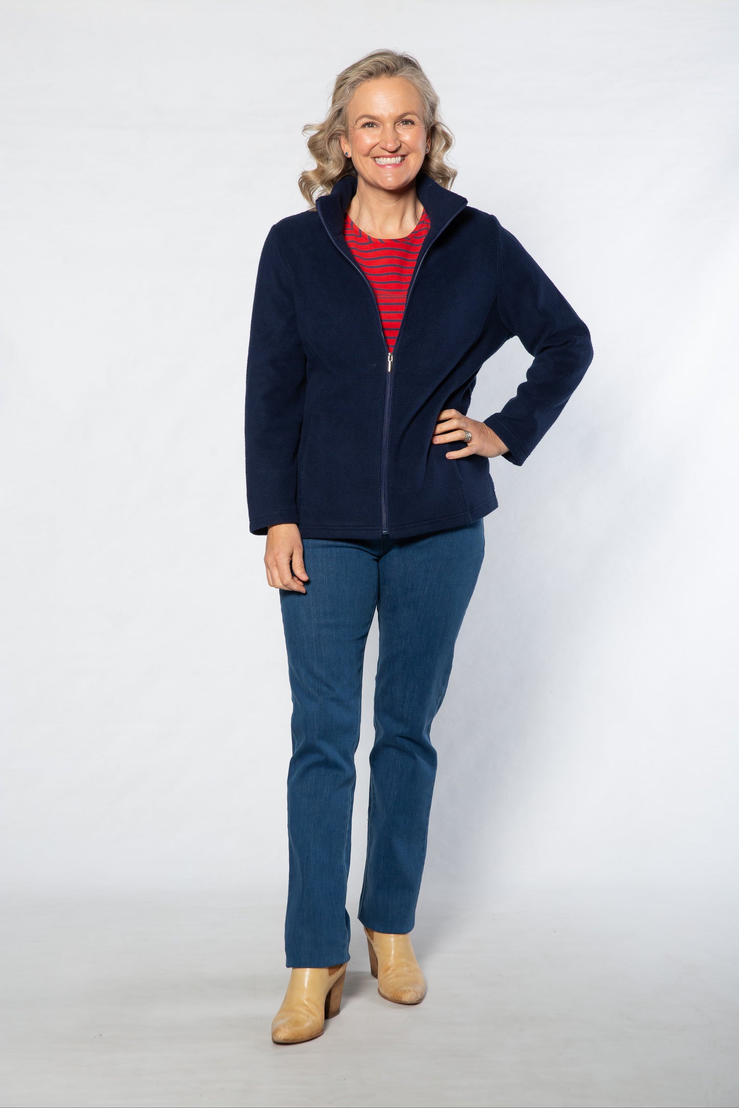 Polarfleece casual jacket #8001 NAVY