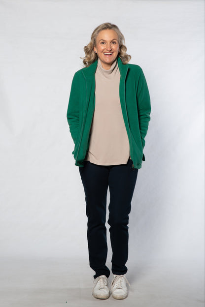 Peach Finish Roll Neck Long Sleeve Skivvy Top #223 Natural