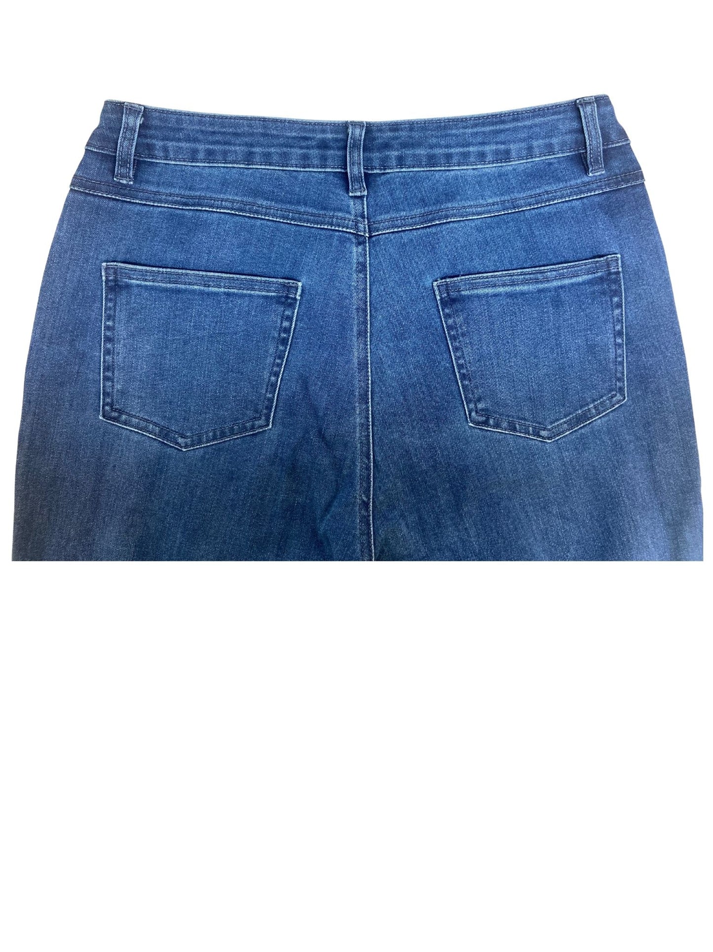 Straight leg 5pkt stretch denim jean #6945 Icewash