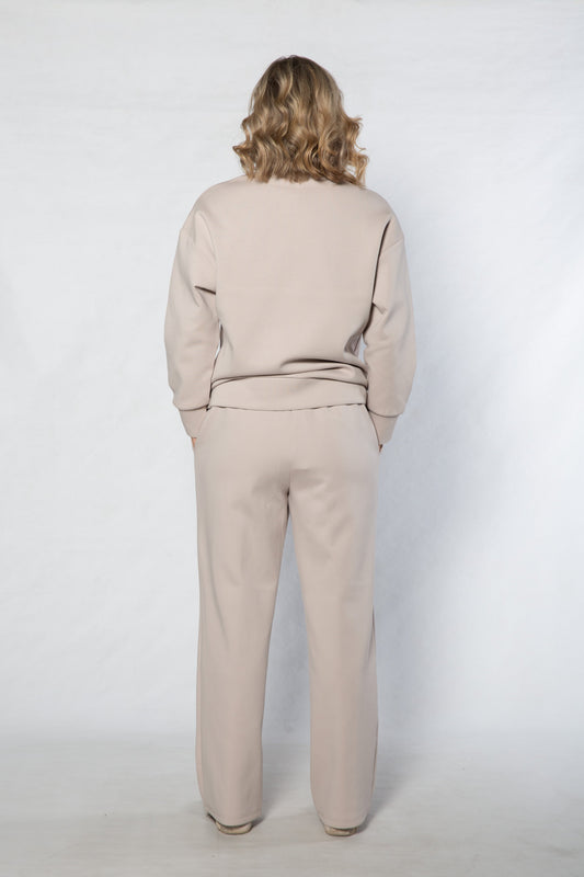 Wide leg leisure pant #6578 NATURAL