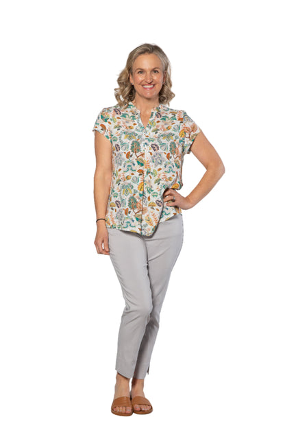 7/8 length bengaline pant #6709 Grey Mist
