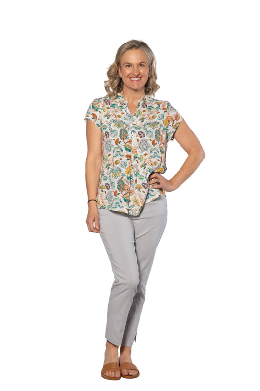7/8 length bengaline pant #6709 Grey Mist