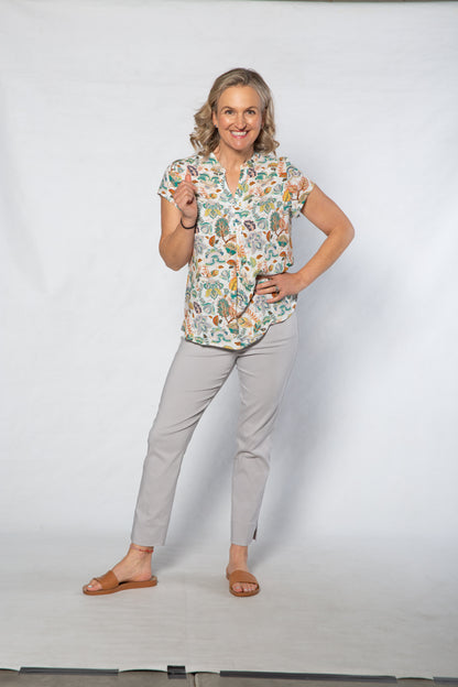 3/4 length bengaline pant #6720 Grey Mist