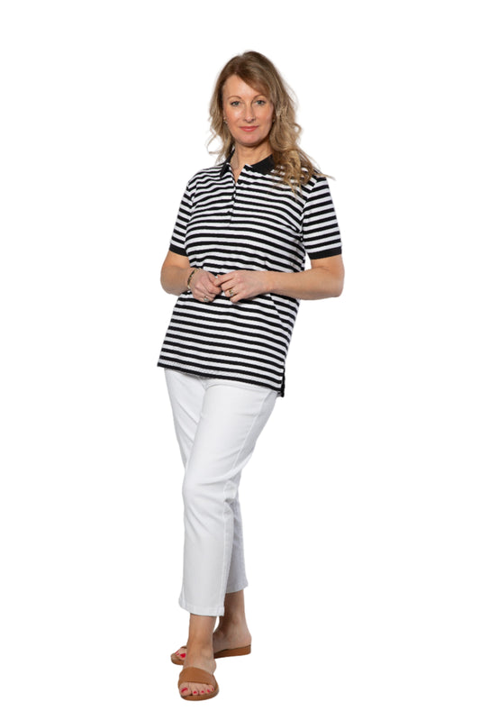 Stretch Cotton Crop Capri Pant Jean - #6077 White
