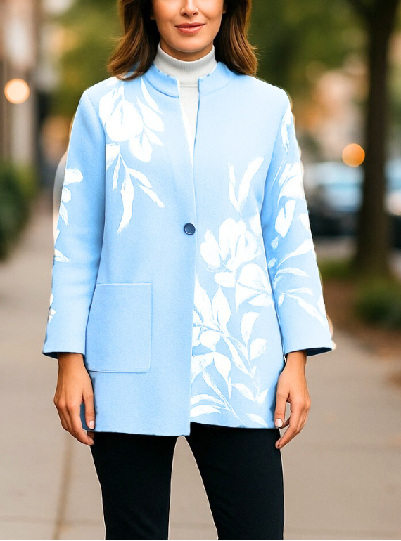 Computer knit Coatigan #5431 - BLUE