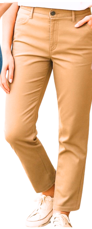 Straight leg 5pkt stretch denim jean #6945 LATTE