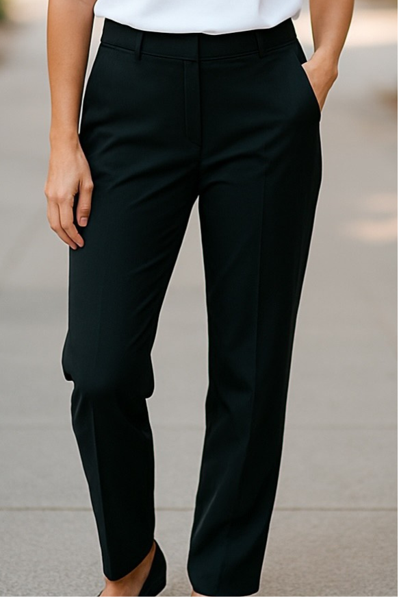 Three pairs of capri pants in black, navy, and gray with a 'Winter 2026' label.