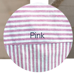 Cotton Long sleeve stripe shirt #3086 - PINK