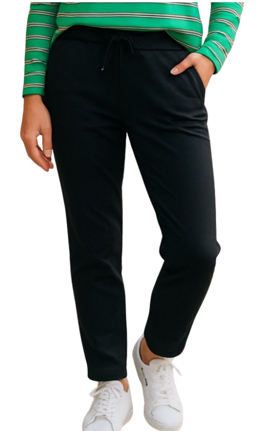 Draw cord leisure pant #6621 Black