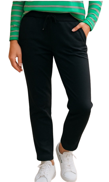 Draw cord leisure pant #6621 Black