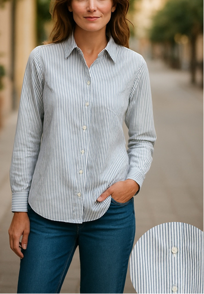 Long sleeve stripe shirt #3086 - GREEN