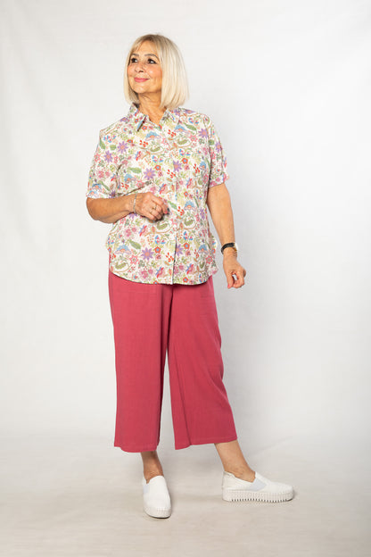 Short sleeve Floral Shirt #3435 Flora