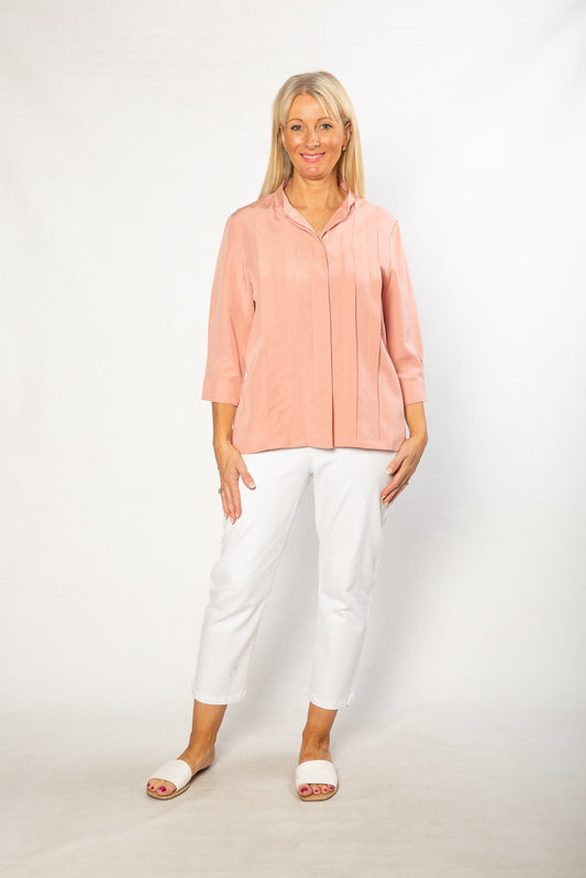 Stretch Cotton Crop Capri Pant Jean - #6077 White